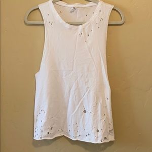 Alo yoga distressed muscle tank